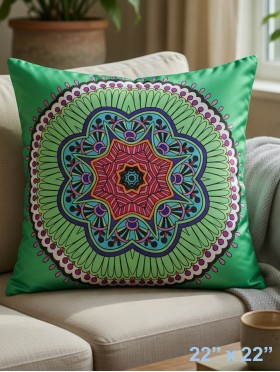 Abstract Print Silky-Touch Cushion & Filler